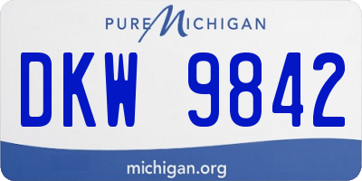 MI license plate DKW9842