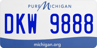 MI license plate DKW9888