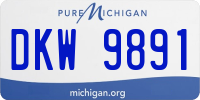 MI license plate DKW9891
