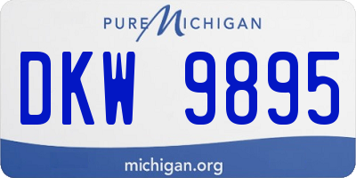 MI license plate DKW9895