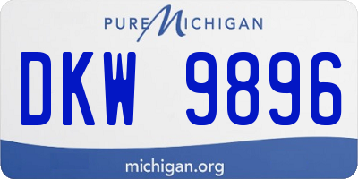 MI license plate DKW9896