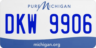 MI license plate DKW9906
