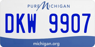MI license plate DKW9907