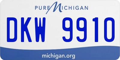 MI license plate DKW9910