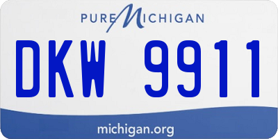 MI license plate DKW9911