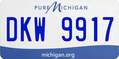 MI license plate DKW9917