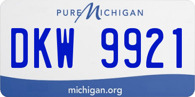 MI license plate DKW9921