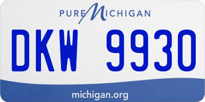 MI license plate DKW9930