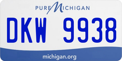 MI license plate DKW9938