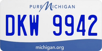 MI license plate DKW9942