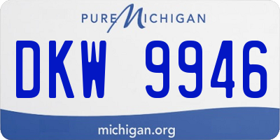 MI license plate DKW9946