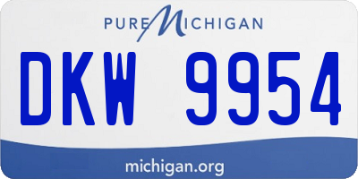 MI license plate DKW9954