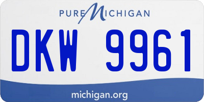 MI license plate DKW9961