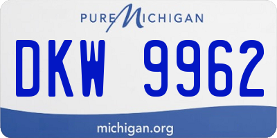MI license plate DKW9962