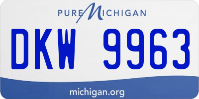 MI license plate DKW9963
