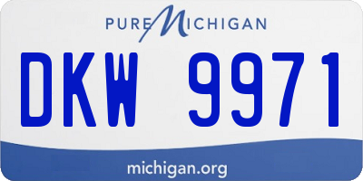MI license plate DKW9971