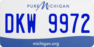 MI license plate DKW9972