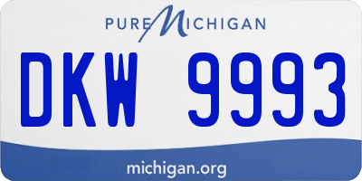 MI license plate DKW9993