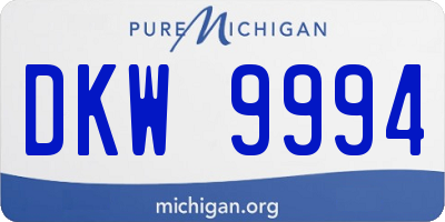 MI license plate DKW9994