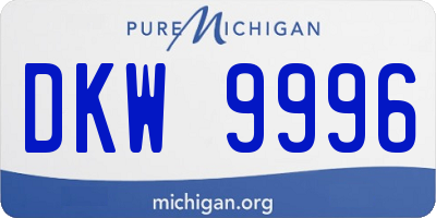 MI license plate DKW9996