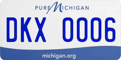 MI license plate DKX0006