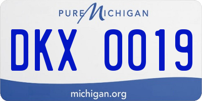 MI license plate DKX0019