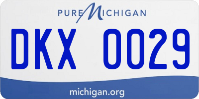MI license plate DKX0029