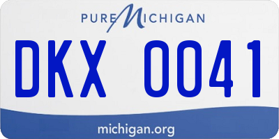 MI license plate DKX0041