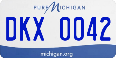 MI license plate DKX0042