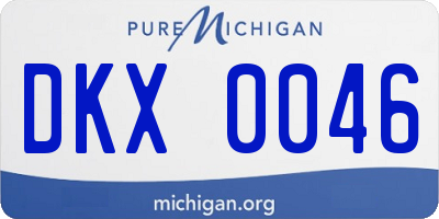 MI license plate DKX0046