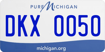 MI license plate DKX0050