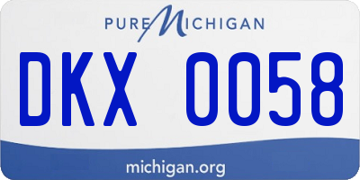 MI license plate DKX0058