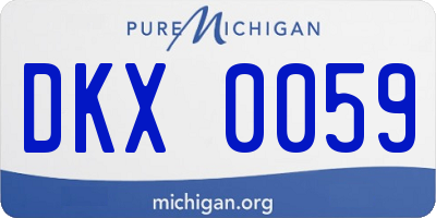 MI license plate DKX0059