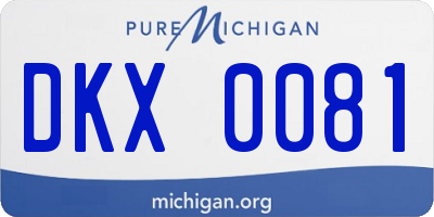 MI license plate DKX0081
