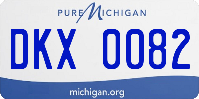 MI license plate DKX0082