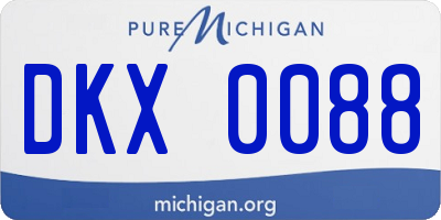 MI license plate DKX0088