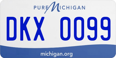 MI license plate DKX0099