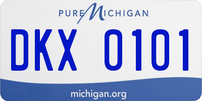 MI license plate DKX0101