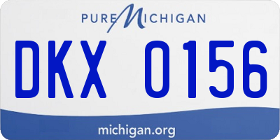 MI license plate DKX0156
