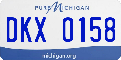 MI license plate DKX0158