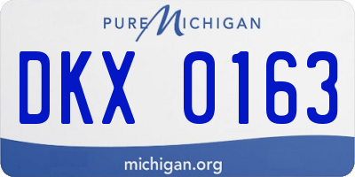 MI license plate DKX0163