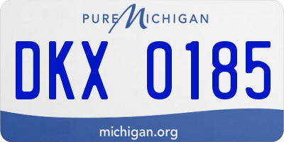 MI license plate DKX0185