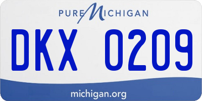 MI license plate DKX0209