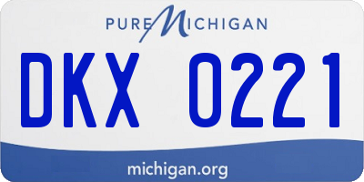 MI license plate DKX0221