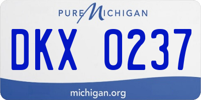 MI license plate DKX0237