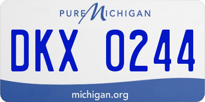 MI license plate DKX0244