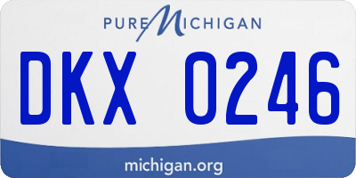 MI license plate DKX0246