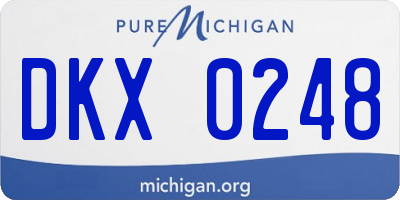MI license plate DKX0248