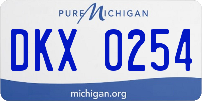 MI license plate DKX0254