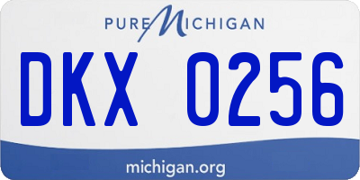 MI license plate DKX0256